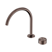 Serenity Progressive Bath/Kitchen Mixer Arc Spout With Metal Handle Brushed Bronze
