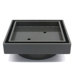 Load image into Gallery viewer, 115*115*35mm Gun Metal Grey Smart Tile Insert Floor Waste Shower Grate Drain(88mm outlet)
