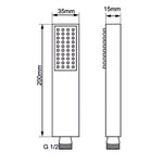 Load image into Gallery viewer, Square Single Function Black Brass Handheld Shower
