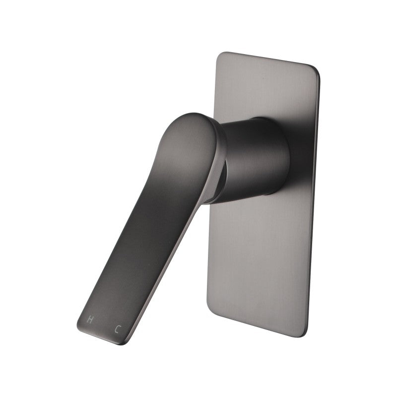 RUSHY Series Square Brushed Gun Metal Grey Wall Mixer(color up)
