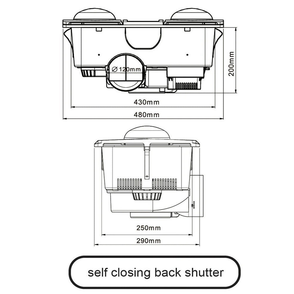 AllLux2 White  2 HEAT 3 IN 1 BATHROOM HEATER