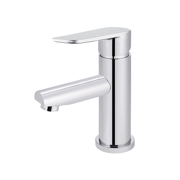 Round Paddle Basin Mixer - Polished Chrome
