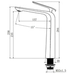 Load image into Gallery viewer, Esperia Brushed Nickel Tall Basin Mixer
