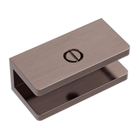 SHOWER U BRACKET 10MM GLASS BRUSHED BRONZE