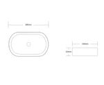 Load image into Gallery viewer, Quay Oval 500x340x120 Matte Black &amp; Gloss White Basin
