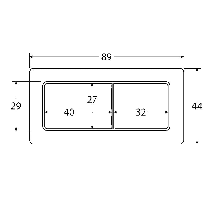 Square Toilet Button Matte Black