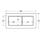 Square Toilet Button Matte Black