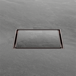 Load image into Gallery viewer, 100mm Square Tile Insert Floor Waste 80mm Outlet Brushed Bronze
