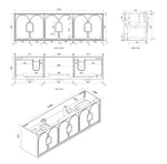Load image into Gallery viewer, Laguna Black American Oak Wall Hung Vanity
