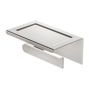 BIANCA TOILET ROLL HOLDER WITH PHONE HOLDER BRUSHED NICKEL