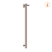 HEATED VERTICAL TOWEL RAIL BRUSHED BRONZE