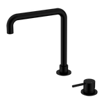 Load image into Gallery viewer, MECCA HOB BASIN MIXER SQUARE SWIVEL SPOUT MATTE BLACK
