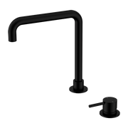 MECCA HOB BASIN MIXER SQUARE SWIVEL SPOUT MATTE BLACK