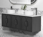 Load image into Gallery viewer, Laguna Black American Oak Wall Hung Vanity
