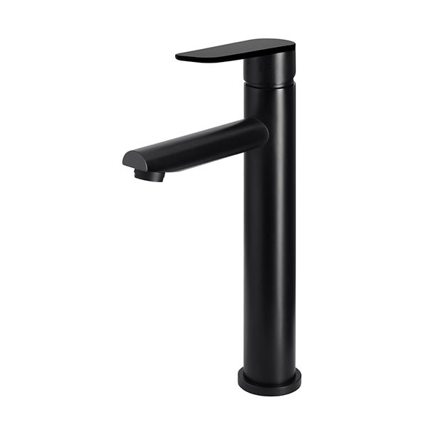 Round Paddle Tall Basin Mixer - Matte Black
