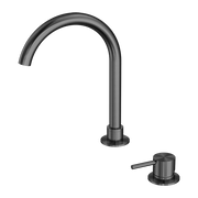 MECCA HOB BASIN MIXER ROUND SWIVEL SPOUT GUN METAL