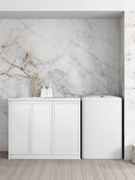 Load image into Gallery viewer, Hampshire White Base Laundry Cabinet with 1060mm Pure White Top
