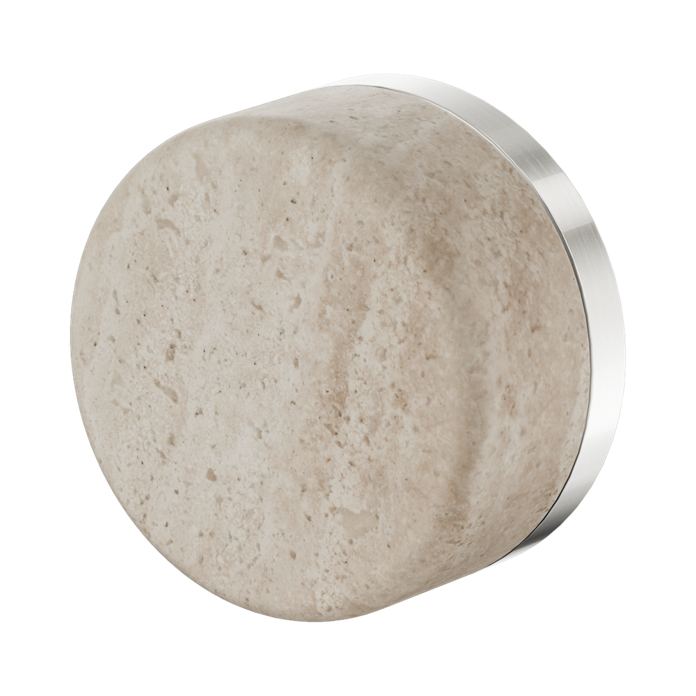 Serenity Progressive Shower Mixer With Rome Travertine Handle Brushed Nickel