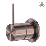 Load image into Gallery viewer, MECCA SHOWER MIXER 60MM HANDLE UP PLATE BRUSHED BRONZE

