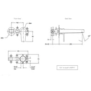Taut Wall Mount Basin Mixer