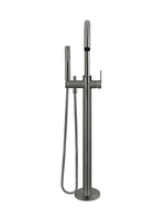 Load image into Gallery viewer, Round Paddle Freestanding Bath Spout and Hand Shower - Shadow
