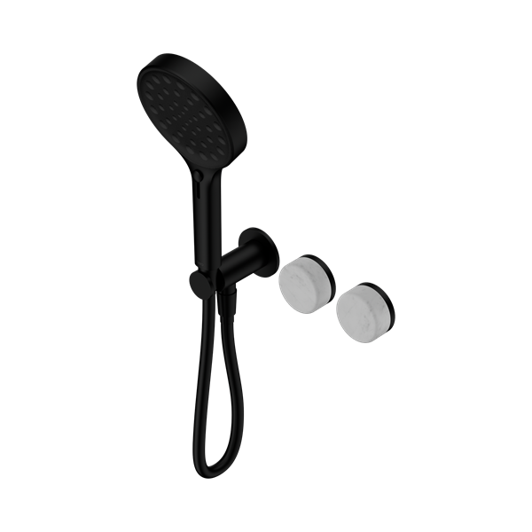 Serenity Progressive Shower System With Carrara Handle And Serenity Hand Shower Matte Black