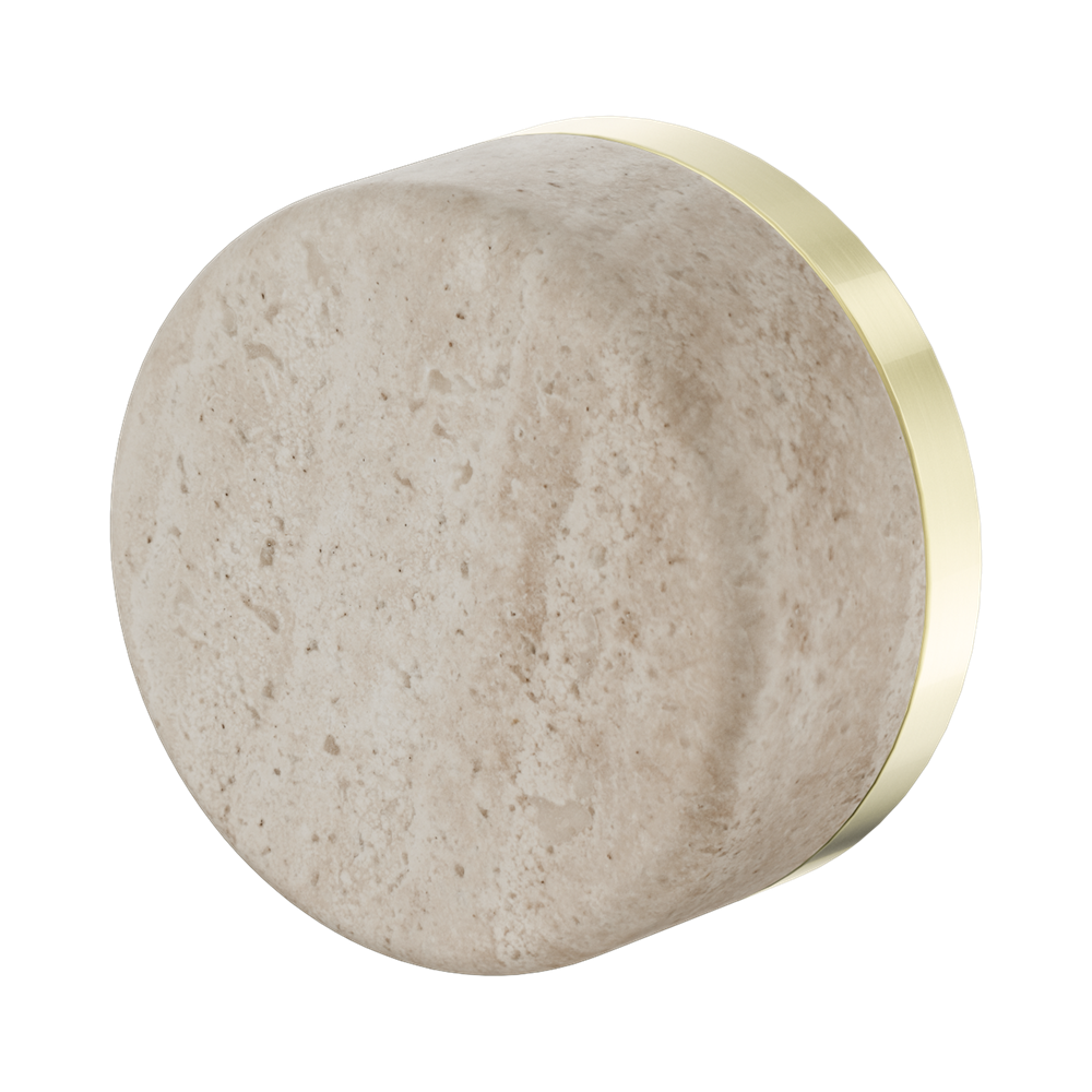 Serenity Progressive Shower Mixer With Rome Travertine Handle Brushed Gold