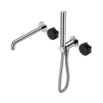 Load image into Gallery viewer, Serenity Progressive Shower System With Spout With Marquina Black Handle And Slim Shower Chrome
