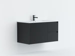 Load image into Gallery viewer, Crete Modern Wall Hung Vanity Matte Black
