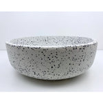 Load image into Gallery viewer, 350*350*120 Circular Above Counter Basin Elios - White Terrazzo (Black Aggregate)
