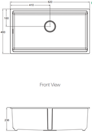 NEOROC TASK Working Station SGL UC SINK, Matt White,820