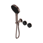 Load image into Gallery viewer, Serenity Progressive Shower System With Marquina Black Handle And Serenity Hand Shower Brushed Bronze
