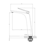 Load image into Gallery viewer, Bellino Brushed Nickel Tall Basin Mixer
