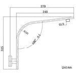 Load image into Gallery viewer, Square Gun Metal Grey Gooseneck Wall Mounted Shower Arm
