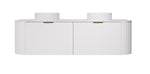 Load image into Gallery viewer, Agena Modern Fluted Wall Hung Vanity Matte White
