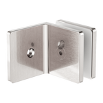 Load image into Gallery viewer, 90 DEGREE GLASS TO WALL BRACKET 10MM GLASS BRUSHED NICKEL
