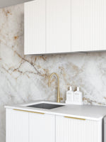 Load image into Gallery viewer, Laundry Kit 1715B Bondi White with Natural Carrara Marble Top
