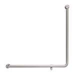 Load image into Gallery viewer, MECCA CARE 32MM 90 DEGREE BENT TUBE GRAB RAIL 750X750MM BRUSHED NICKEL
