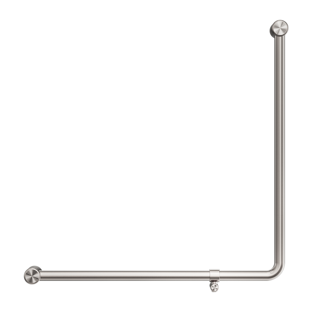 MECCA CARE 32MM 90 DEGREE BENT TUBE GRAB RAIL 750X750MM BRUSHED NICKEL