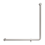 MECCA CARE 32MM 90 DEGREE BENT TUBE GRAB RAIL 750X750MM BRUSHED NICKEL