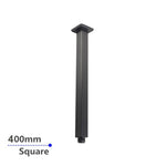 Load image into Gallery viewer, Square Gun Metal Grey Ceiling Shower Arm 400mm
