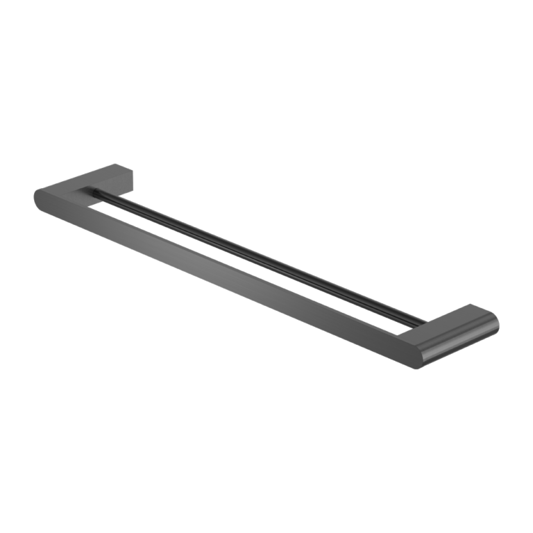 BIANCA DOUBLE TOWEL RAIL 800MM GUN METAL