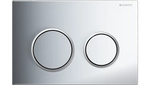 Load image into Gallery viewer, Kappa21 Dual Flush Button Round Chrome With Matt Chrome Trim
