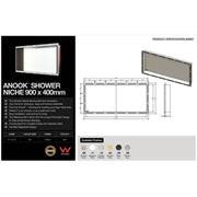 ANOOK 900x400x90mm White