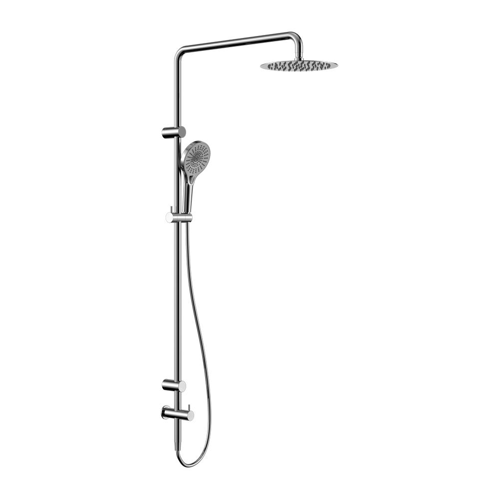 MECCA CARE 25MM GRAB RAIL 900MM TWIN SHOWER SET CHROME