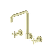 X PLUS WALL KITCHEN SET SWIVEL SPOUT BRUSHED GOLD