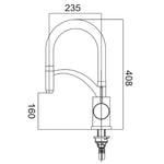 Load image into Gallery viewer, Brass Pull Down Rubber Spout Kitchen Mixer
