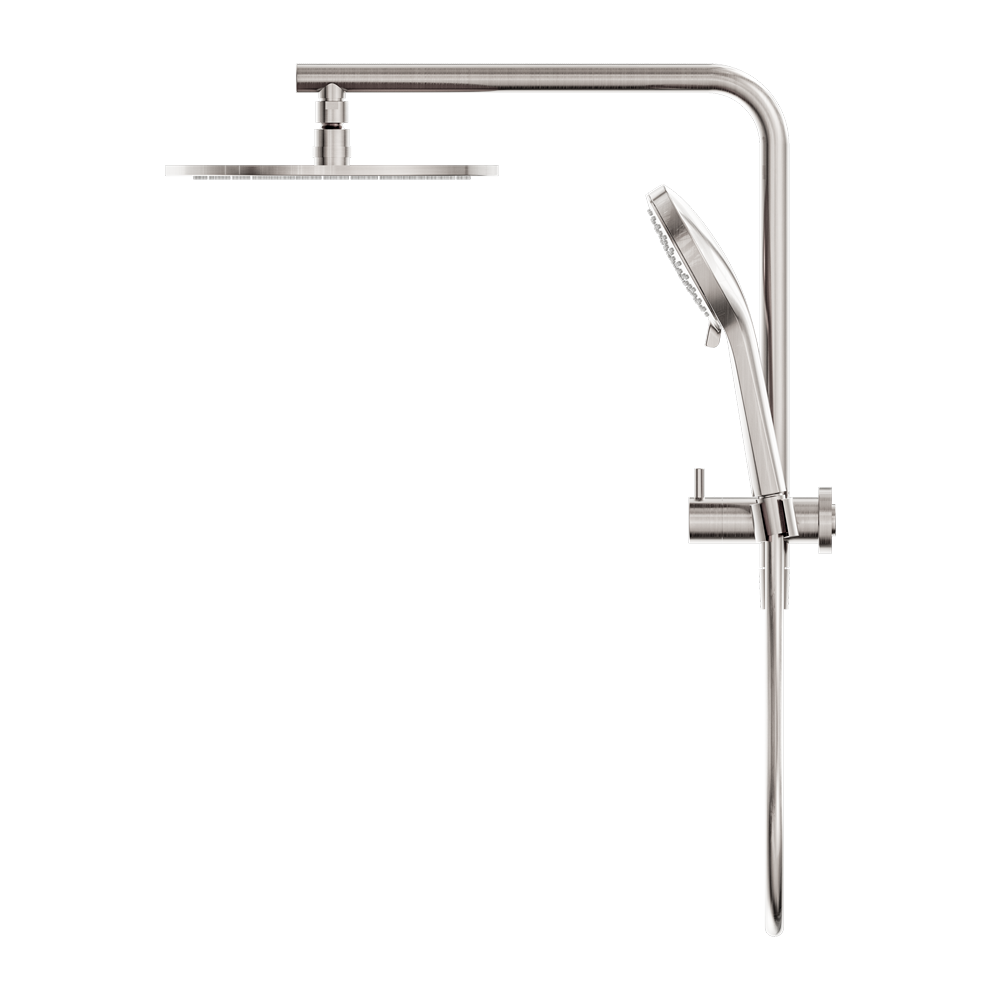 MECCA 2 IN 1 TWIN SHOWER BRUSHED NICKEL