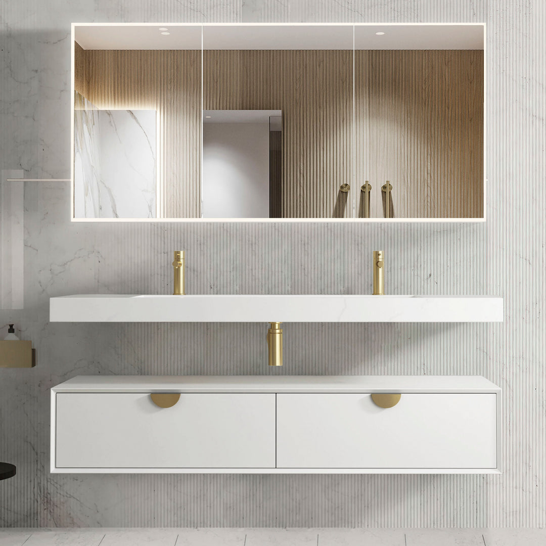 Moonlight White Wall Hung Cabinet
