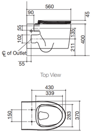 Grande WH Toilet Pan with Wrap Seat